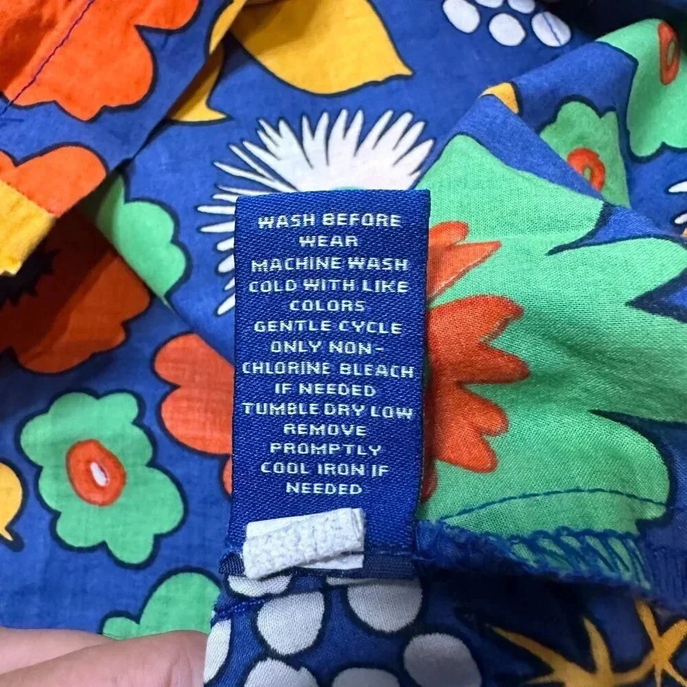Marimekko X Target Girls Floral Kukkatori Print Cap Sleeve Dress Size Large
